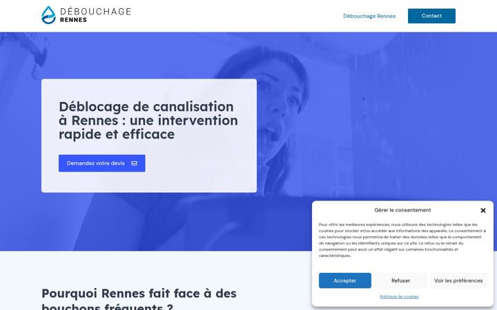 Captura de ecrã de debouchage-rennes.fr