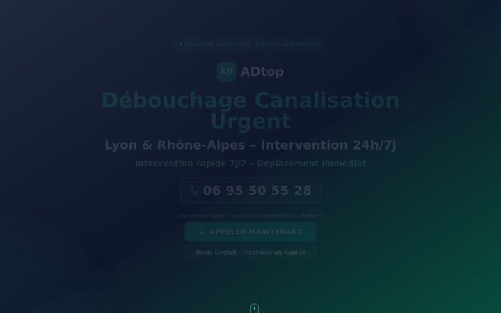 Captura de ecrã de debouchage-rhonealpes.fr