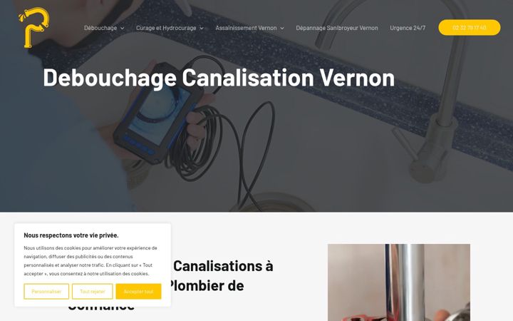 Captura de ecrã de debouchage-vernon.fr