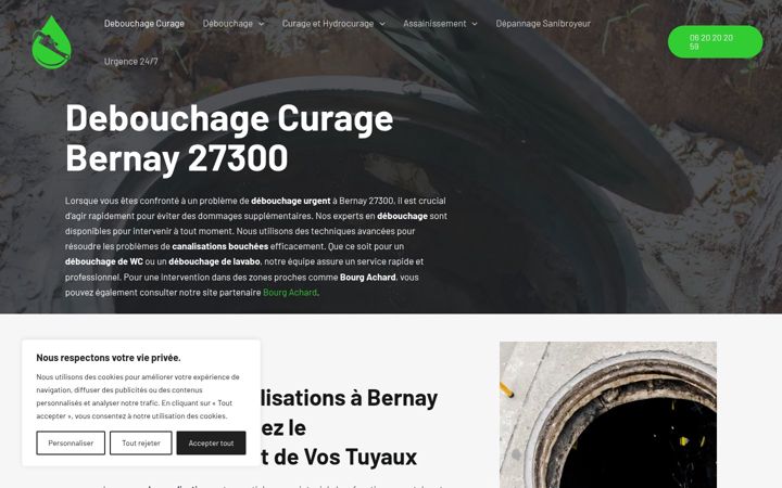 Captura de ecrã de debouchagebernay.fr