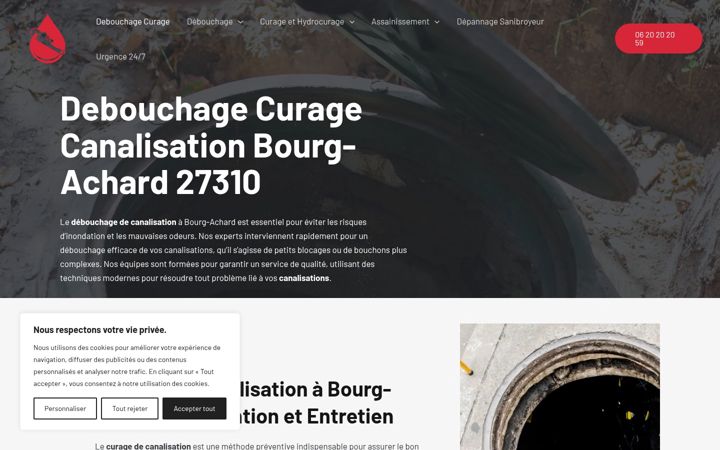 Captura de ecrã de debouchagebourgachard.fr