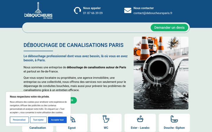 Skjermbilde av deboucheursparis.fr