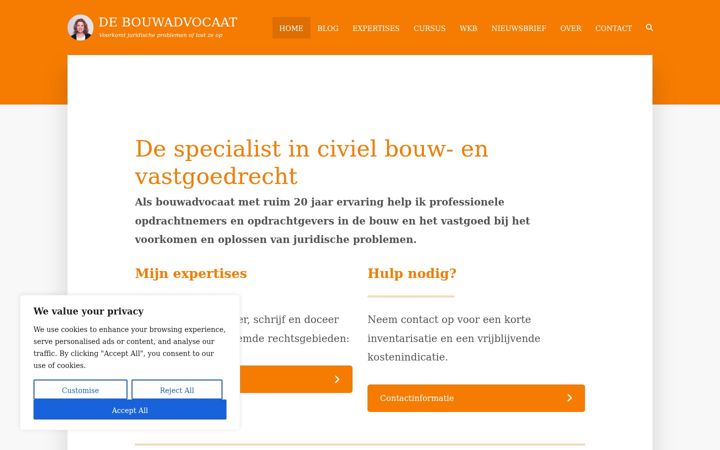 Ekrānuzņēmums no debouwadvocaat.nl