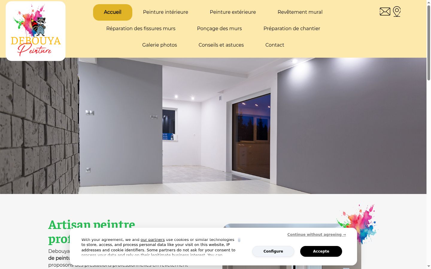 Sutikimo reklamjuostės, rodytos prieš bet kokią sąveiką, ekrano kopija