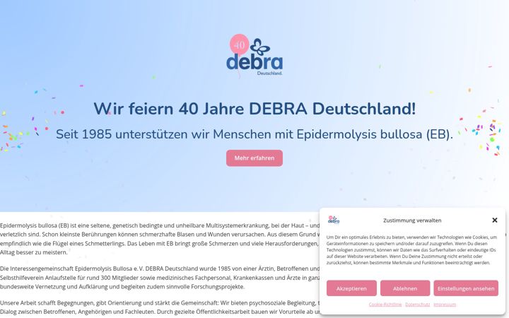 Screenshot of debra-deutschland.de