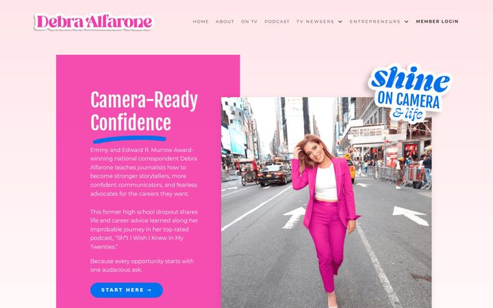 Screenshot of debraalfarone.com