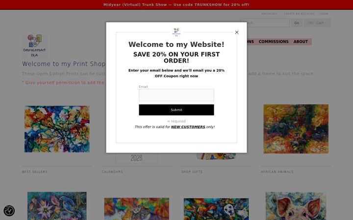 Screenshot of debraleesart.com