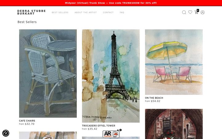 Screenshot of debrastubbeburkart.com