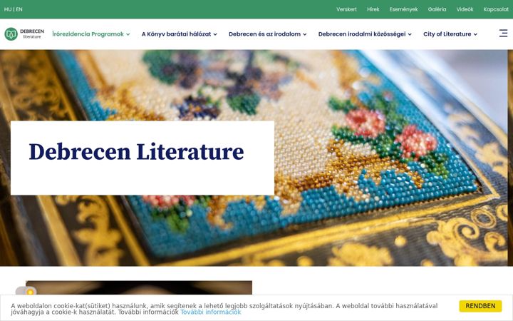 Screenshot του debrecenliterature.hu