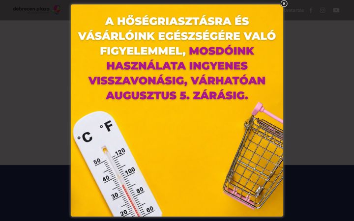 Screenshot του debrecenplaza.hu