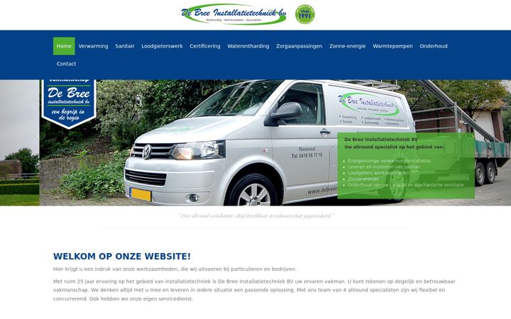 Captura de ecrã de debreeinstallatietechniek.nl