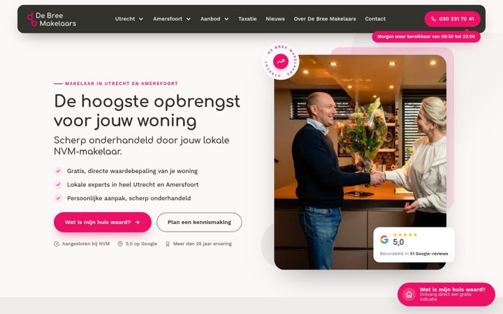 Captura de ecrã de debreemakelaars.nl