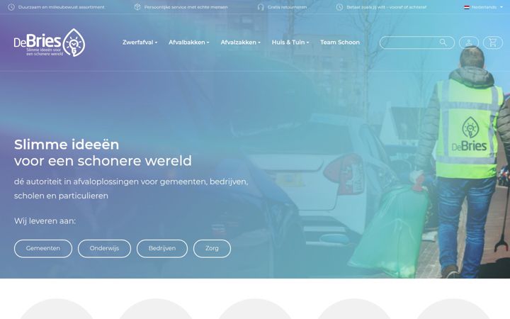 Screenshot of debrieswebshop.eu