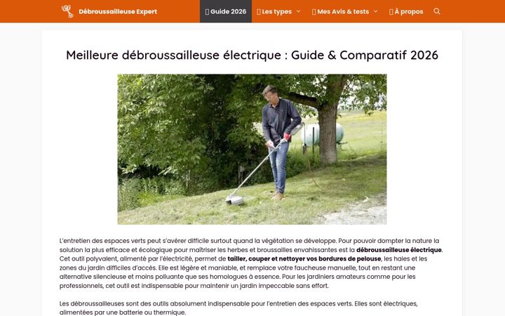 Skjermbilde av debroussailleuse-expert.fr
