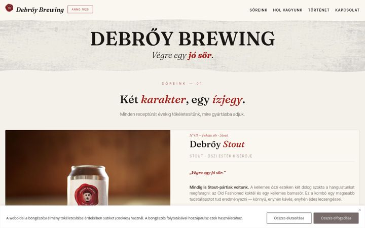 Screenshot von debroy.hu