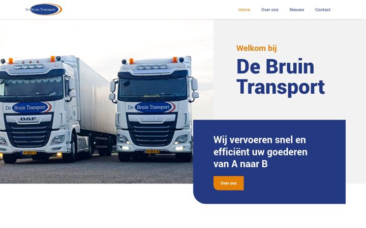 Ekrānuzņēmums no debruintransport.nl