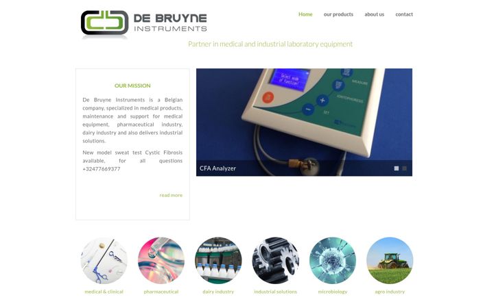 Screenshot of debruyneinstruments.be