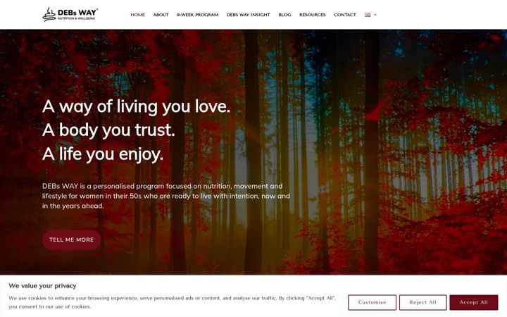 Screenshot of debsway.com