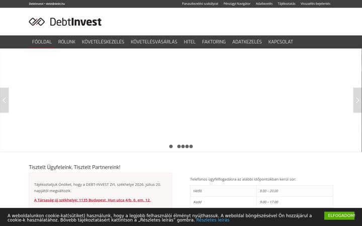 Screenshot von debt.hu