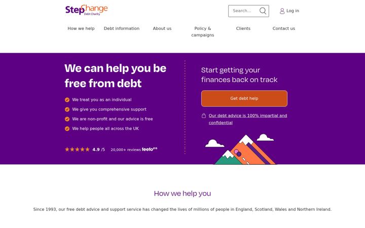 Screenshot of debtchange.org