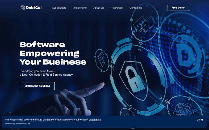 Captura de ecrã de debtcol.com.au