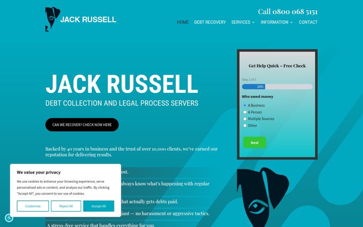 Screenshot of debtcollect.co.uk