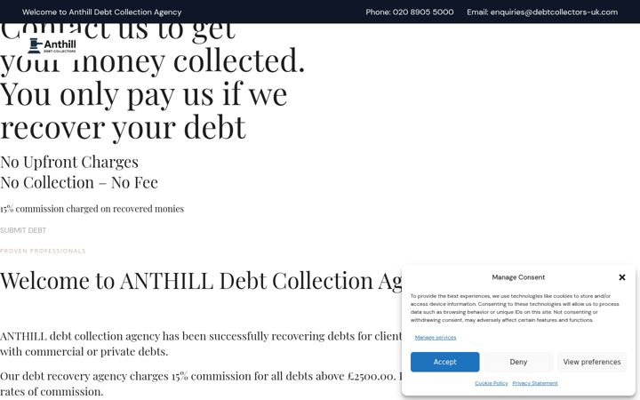 Screenshot of debtcollectors-uk.com