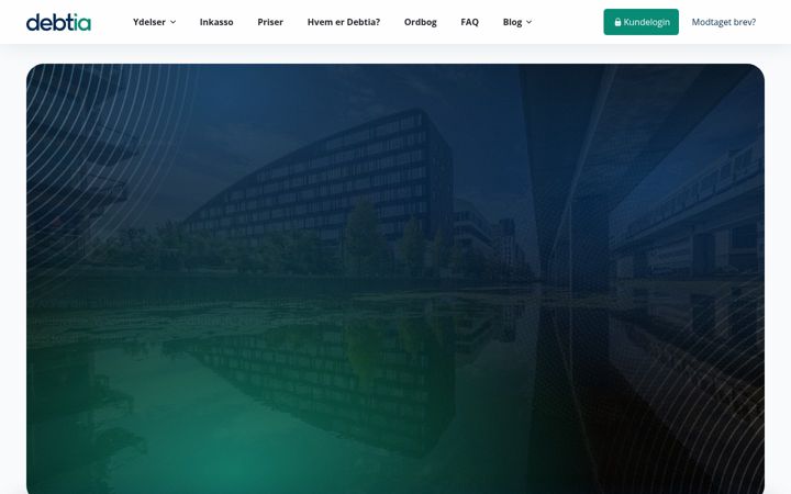 Screenshot of debtia.dk