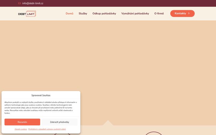 Skärmbild av debtlimit.cz