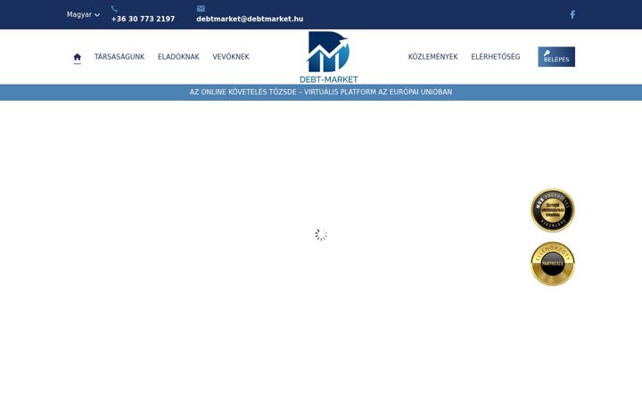 Screenshot von debtmarket.hu