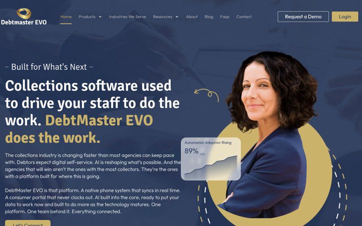 Screenshot of debtmaster.com