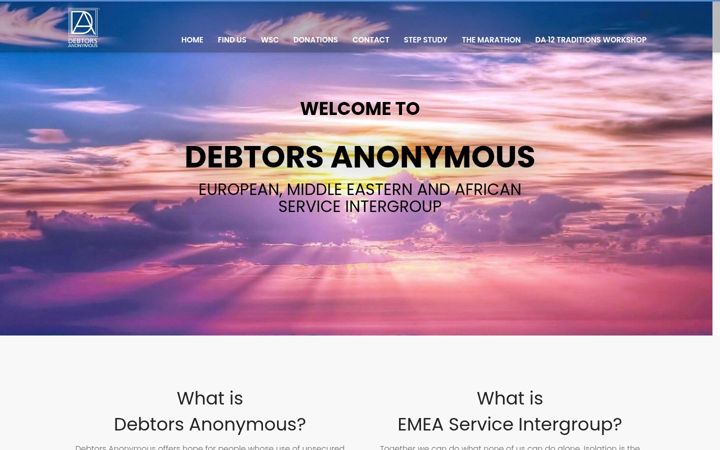 Screenshot of debtorsanonymous.eu