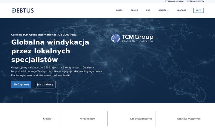 Screenshot von debtus.pl