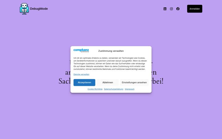 Screenshot of debugmode-shop.de