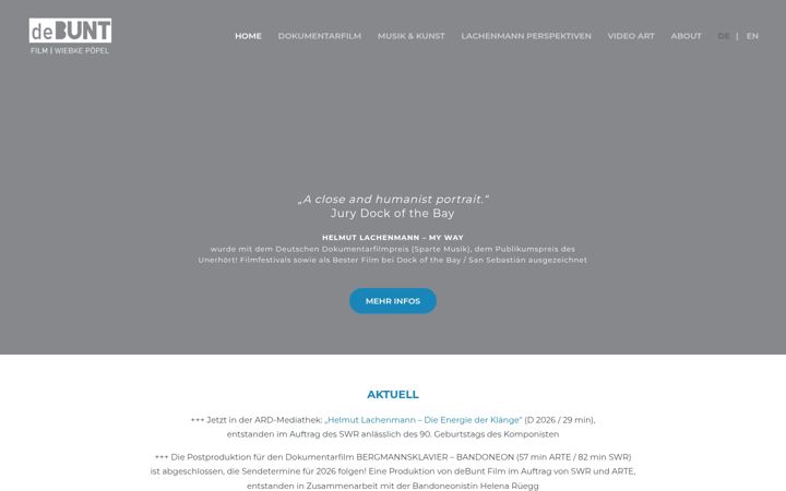 Screenshot of debuntfilm.de