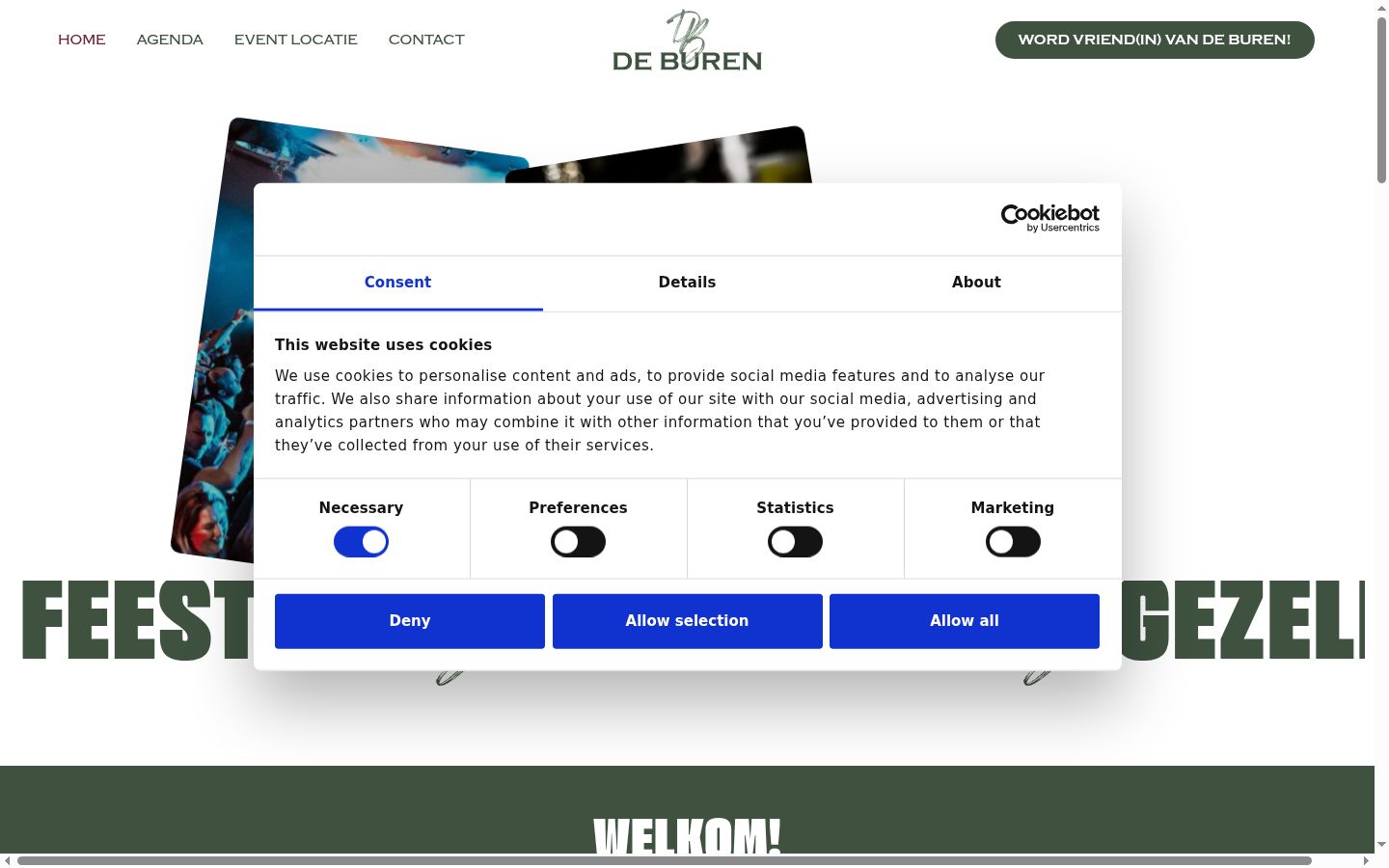 Zrzut ekranu banera zgody wyświetlanego przed jakąkolwiek interakcją