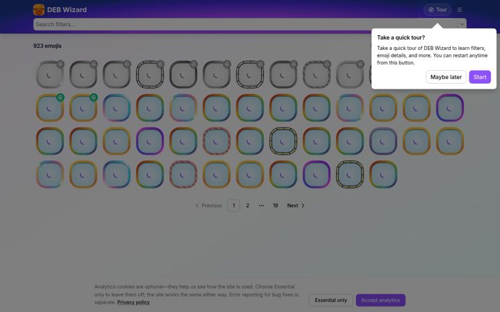Screenshot of debwizard.com
