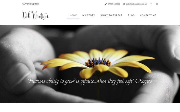 Screenshot of debwootton.co.uk