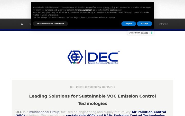 Screenshot of dec.group