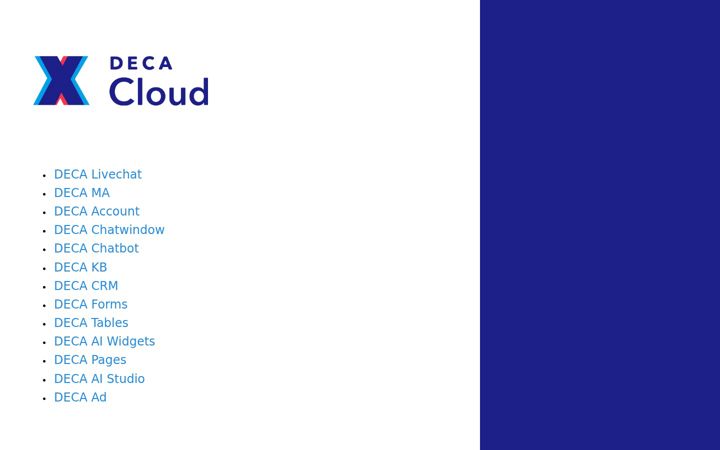Screenshot of deca.cloud