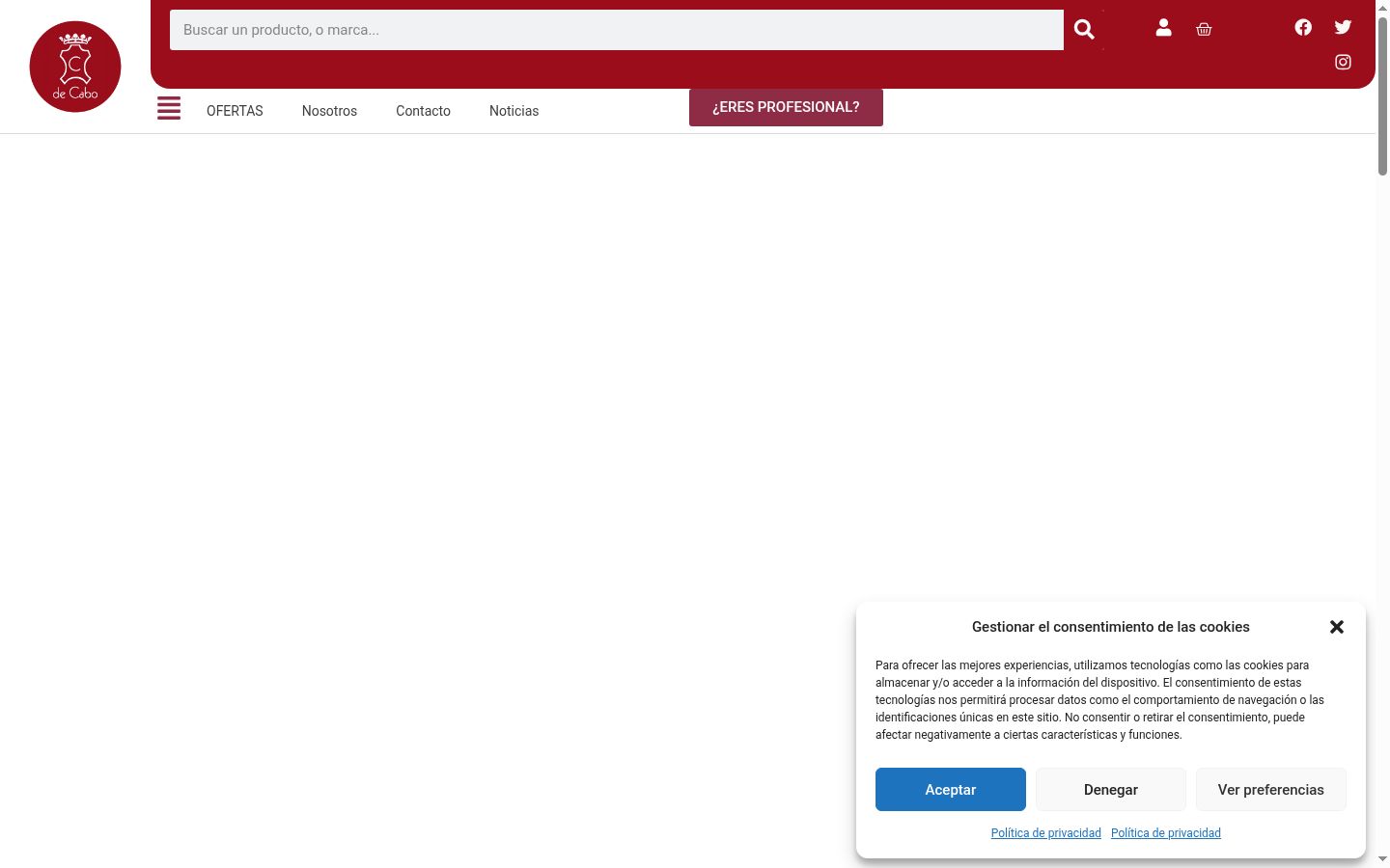 Screenshot tal-banner tal-kunsens muri qabel kwalunkwe interazzjoni