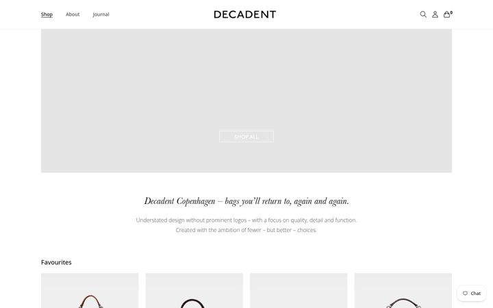 Screenshot of decadentcopenhagen.com