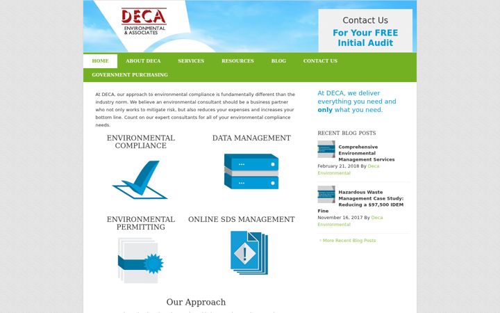 Screenshot of decaenvironmental.com