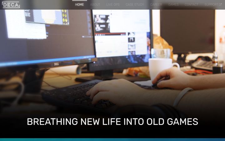 Snimka zaslona za decagames.com