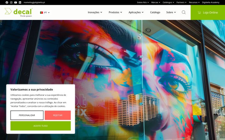 Screenshot of decal-adhesive.com