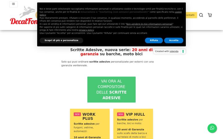 Screenshot of decalfont.com
