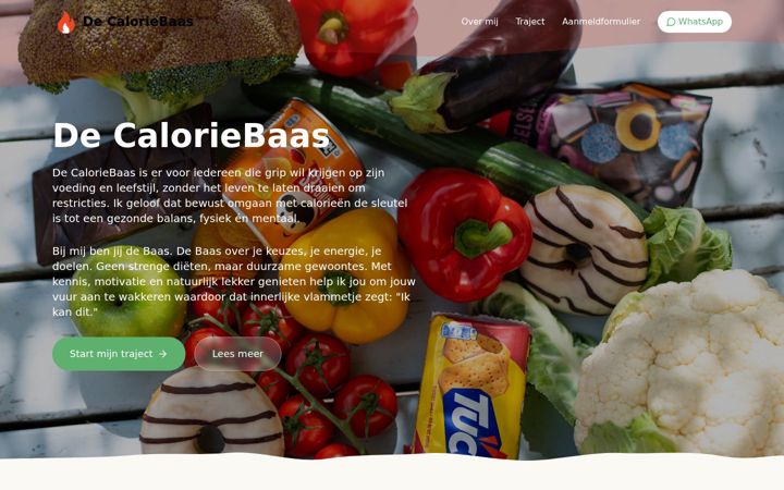 Screenshot of decaloriebaas.nl