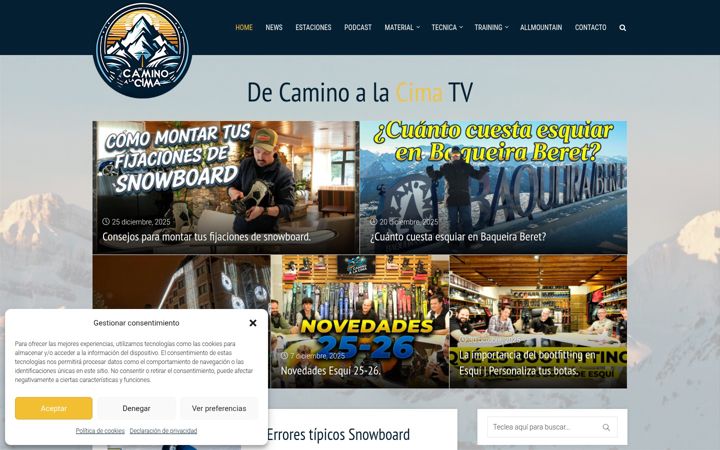 Screenshot of decaminoalacima.com