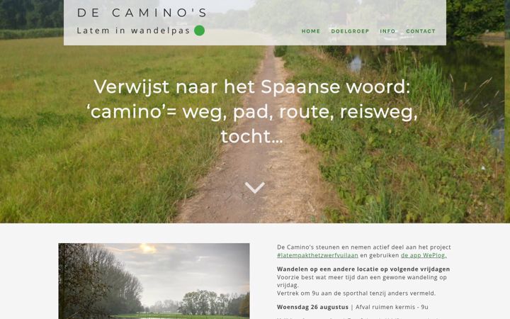 Screenshot of decaminoslateminwandelpas.be