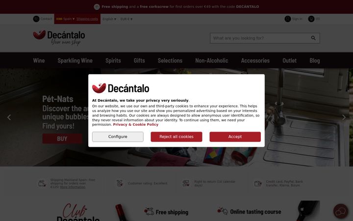 Screenshot of decantalo.com